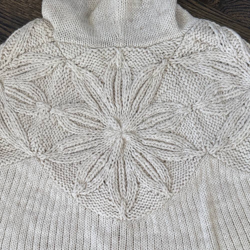 INC International Concepts Hooded 3 Button Wool Cape w Fringe Sun Sz Petite XS-S - Picture 8 of 17